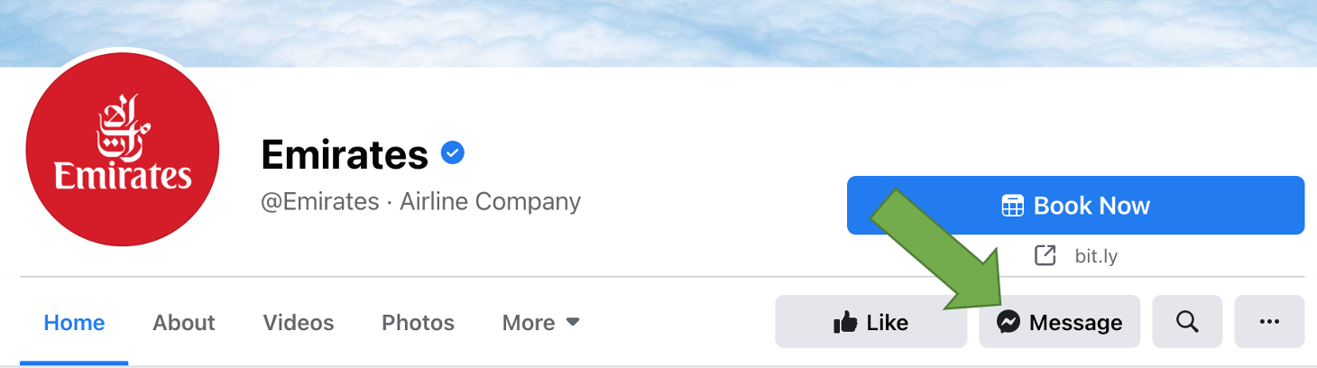 Contact Emirates on Facebook